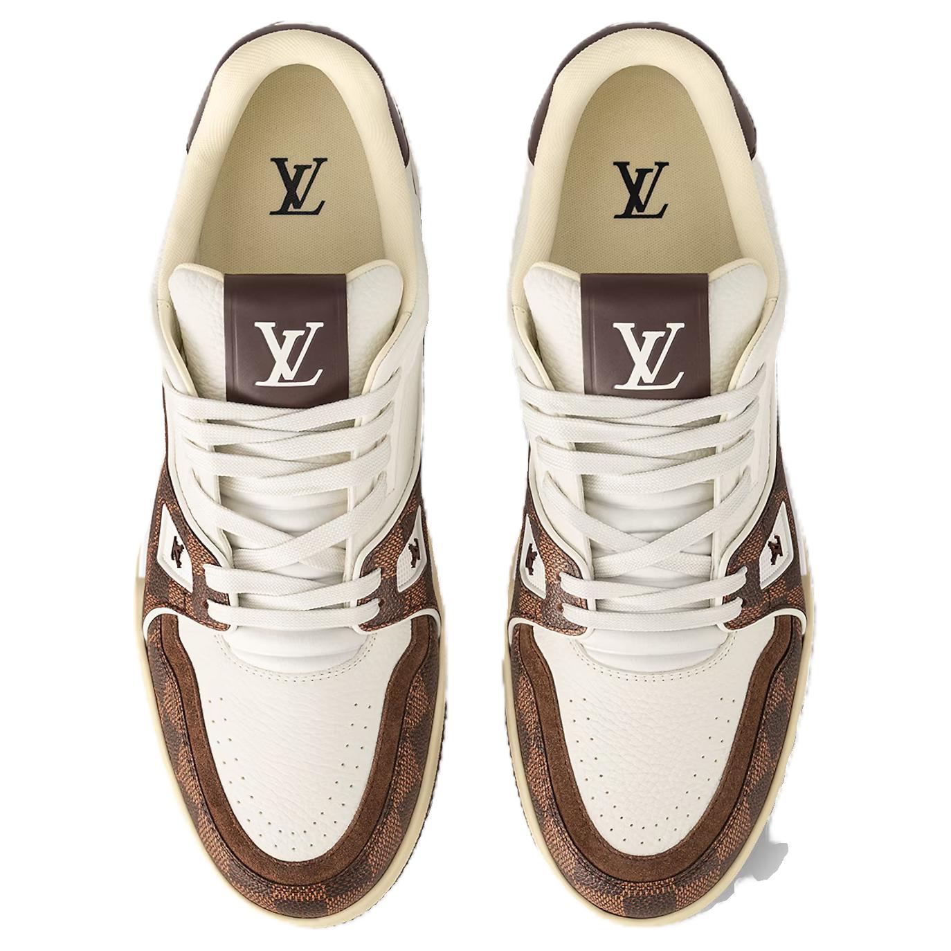 Кроссовки низкие для скейтбординга унисекс белые коричневые черные LOUIS VUITTON — фото 3