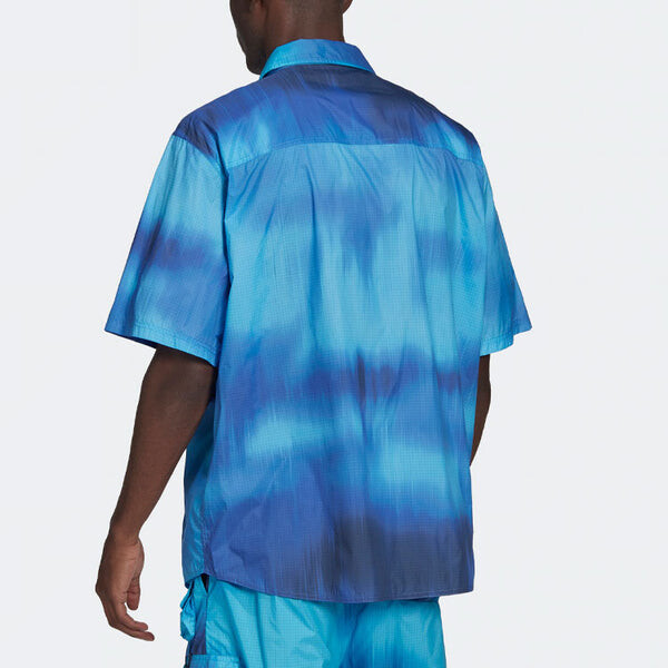 Рубашка adidas Gradient Pocket Sports Short Sleeve Shirt Blue, мультиколор — фото 4