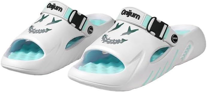 

HCHCTRY мягкие домашние шлепанцы с легкой подошвой, модные мужские тапочки, противоскользящие пляжные шлепанцы, удобные тапочки, массажные сандалии из EVA, белый