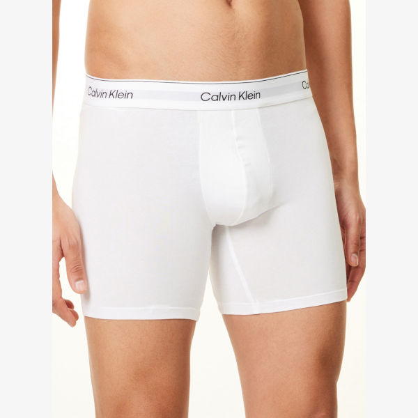 Комплект трусов-боксеров Calvin Klein Icon с эластичной резинкой, белый — фото 4