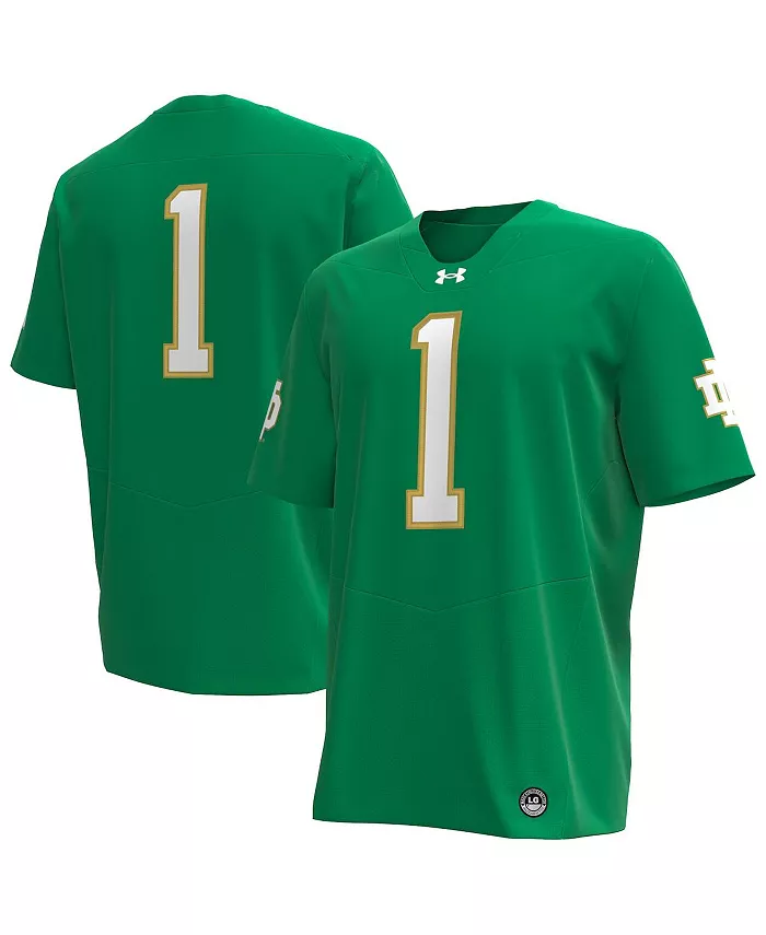 

Мужская футбольная майка 1 Notre Dame Fighting Irish Premier Under Armour, зеленый