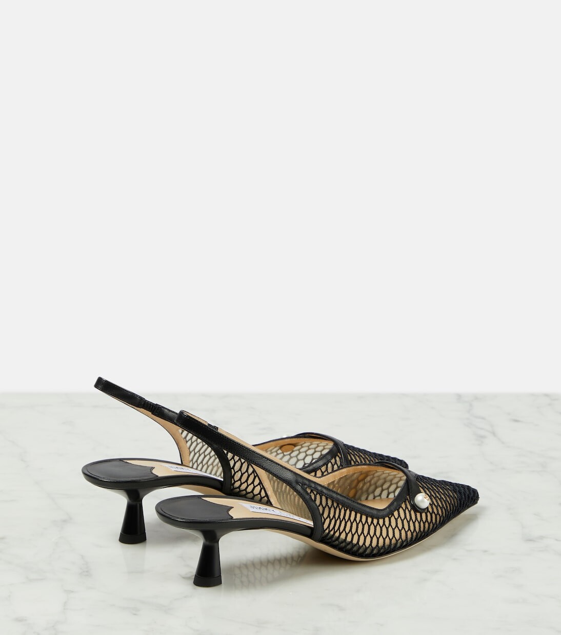 Туфли amita с кожаной отделкой на пятке Jimmy Choo, черный — фото 3