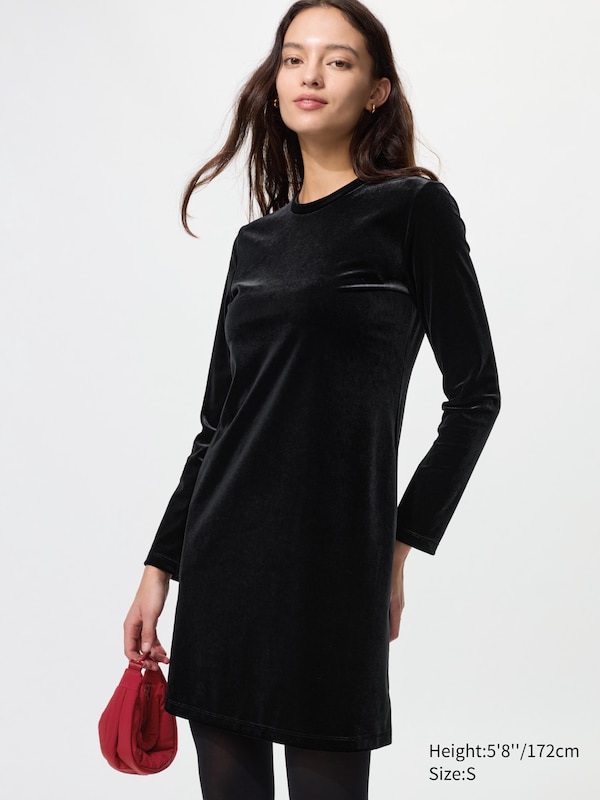 

Платье из мягкого велюра Uniqlo, 09 black