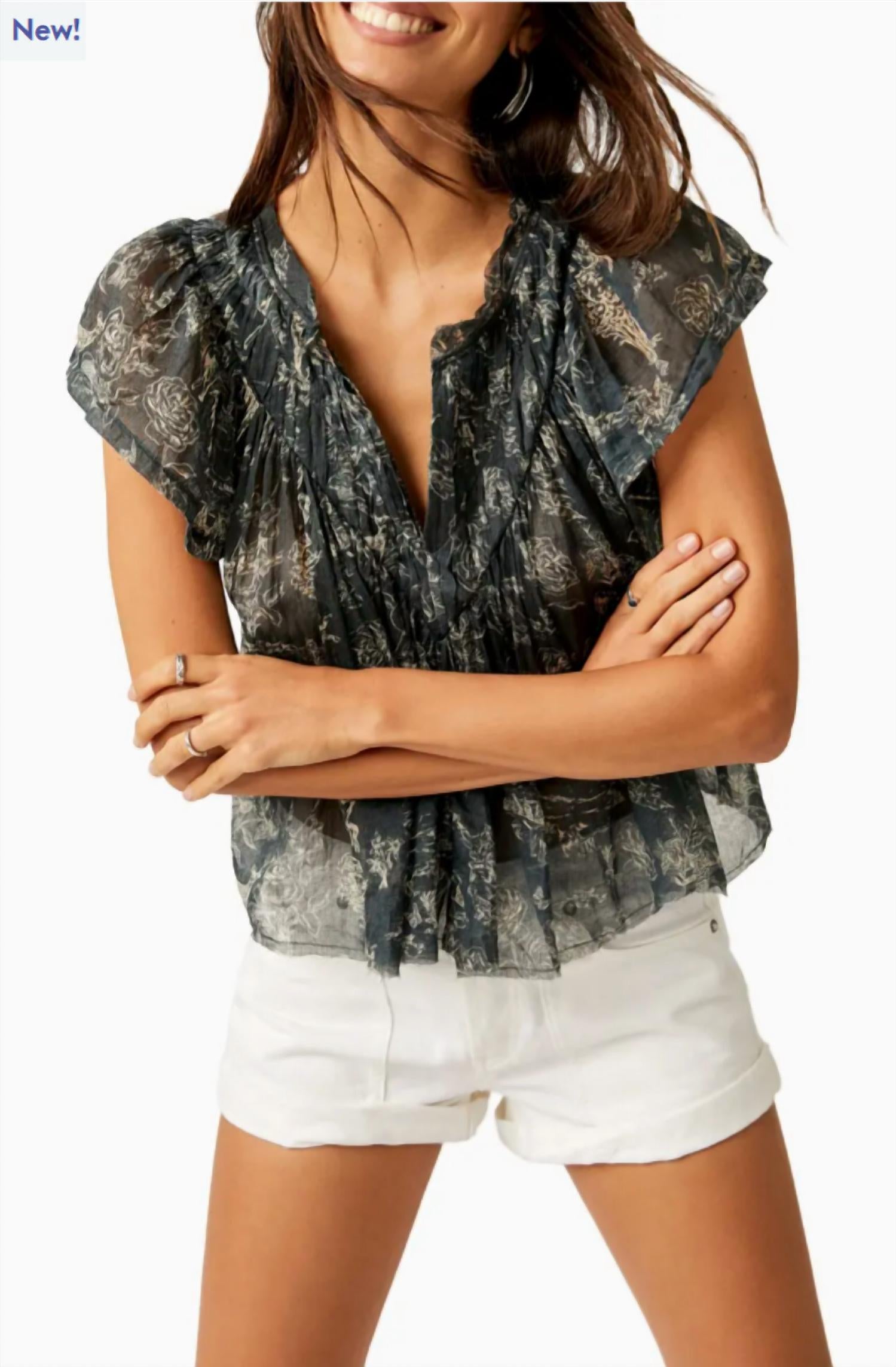 

Топ Padma с принтом в цвете Evergreen Free People