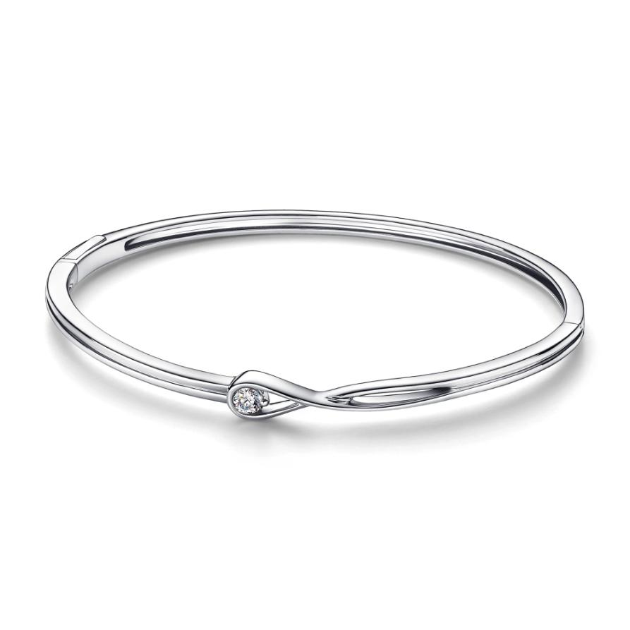 

Браслет Pandora Infinite Lab-grown Diamond Bangle 0.15 carat tw Sterling Silver, стерлинговое серебро