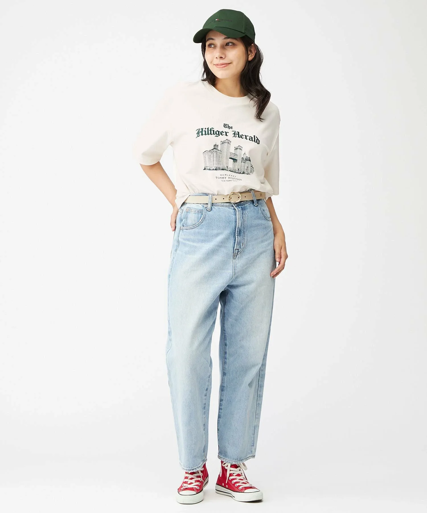 Футболка с графическим изображением городского пейзажа Herald TOMMY HILFIGER, Navy DW5 — фото 2