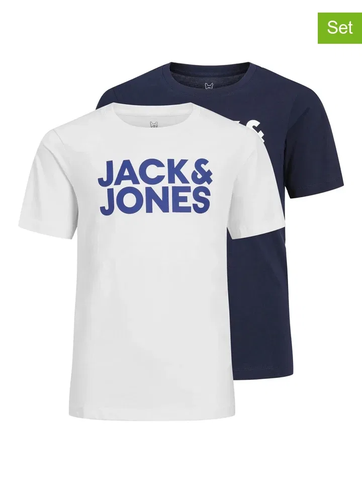 Футболки Corp, JACK & JONES Junior, темно-синий/белый