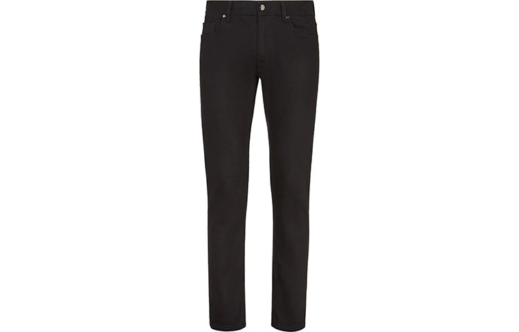 Вышитые джинсы Slim fit FENDI, черный — фото 3