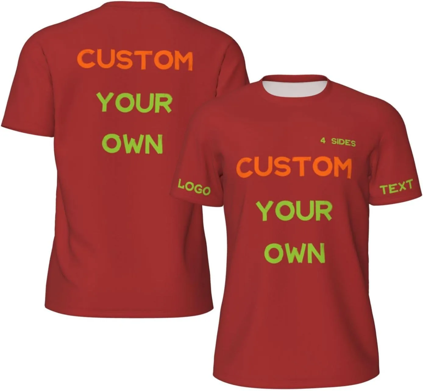 

Футболка Custom с принтом на 4 сторонах для мужчин