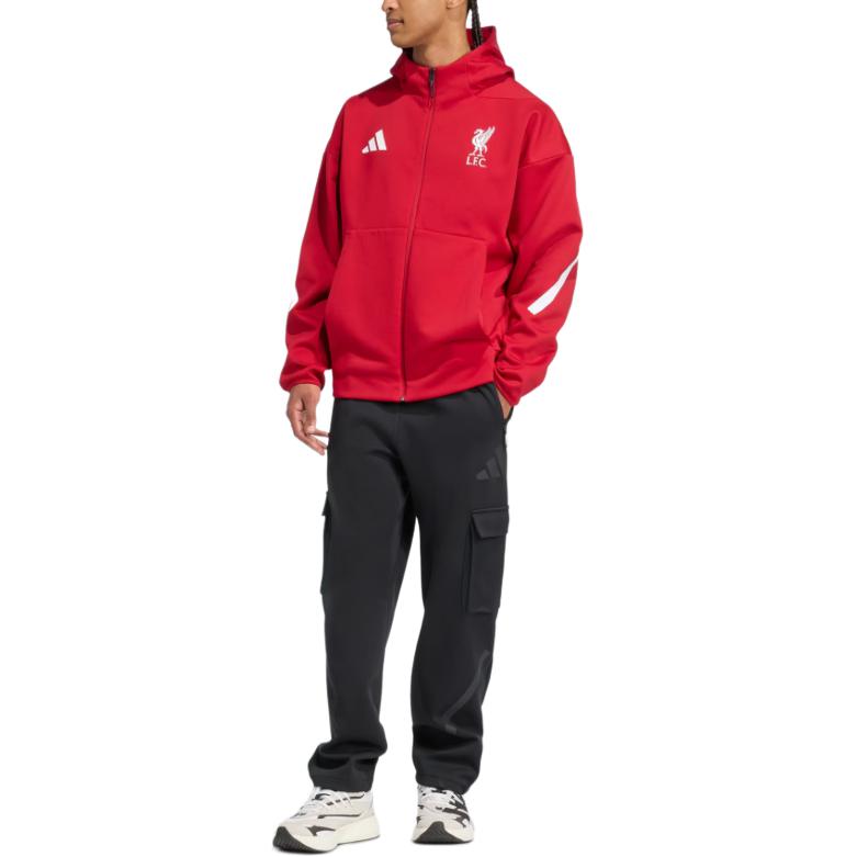 Adidas With AdiClub Liverpool Fc Adidas Z.N.E. Anthem Jacket, Strawberry Red — фото 3