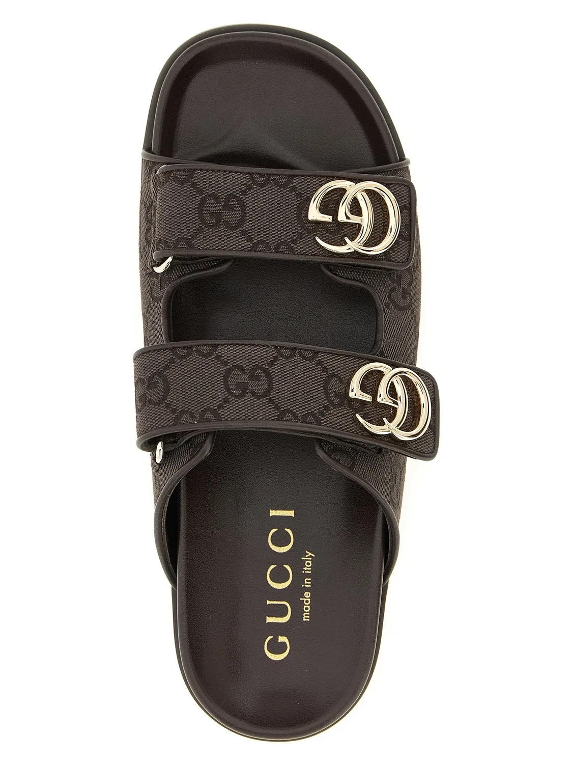 Сланцы «Doppia G» GUCCI, коричневый — фото 4