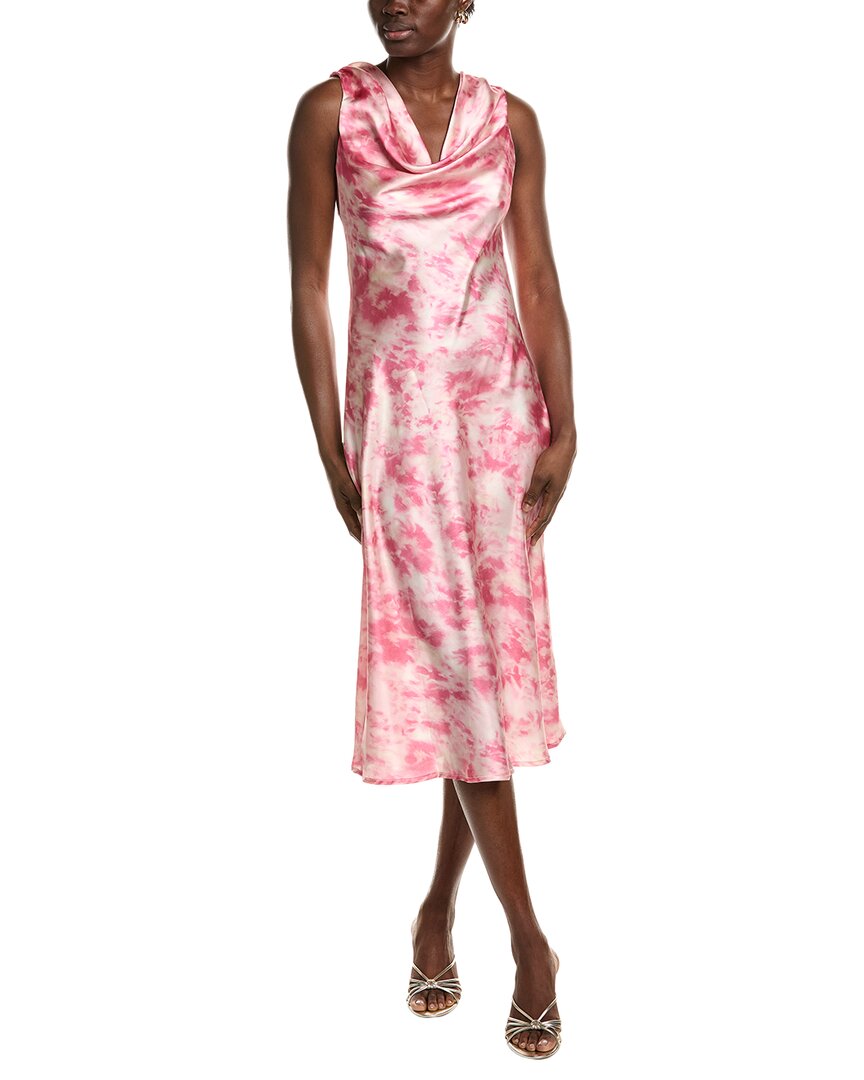 

IPPONELLI Атласное платье миди с капюшоном, розовый