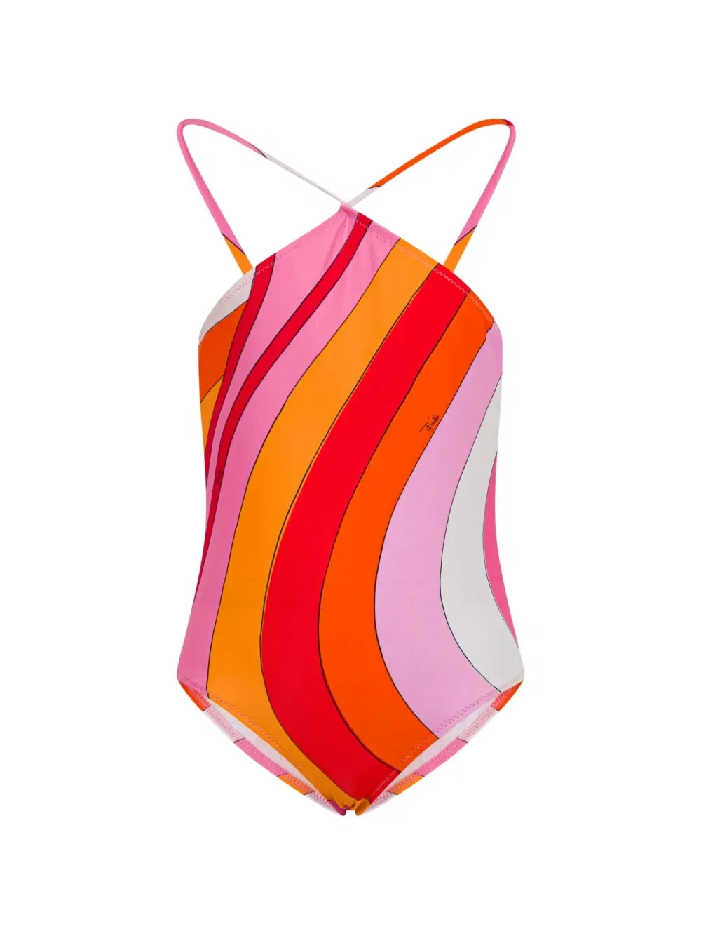 Купальник с принтом Pucci Junior, розовый