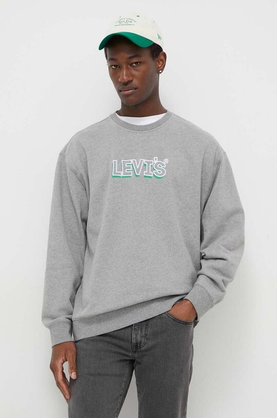 

Хлопковая толстовка Levi's, серый