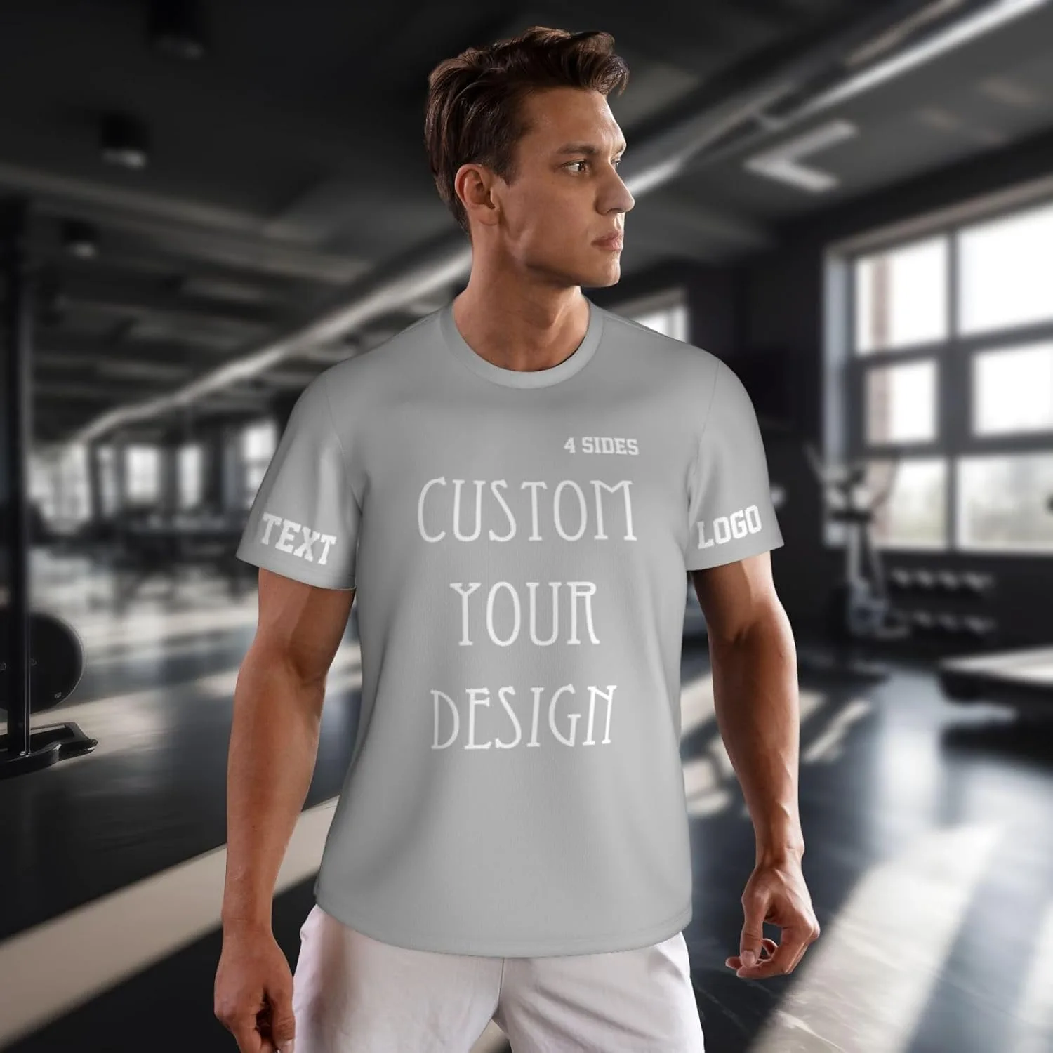 Футболка Custom для мужчин с принтом на все стороны — фото 2