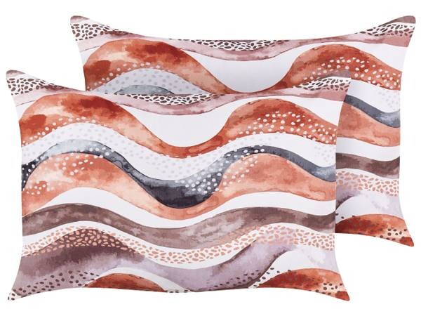 

Подушка Beliani 2 шт SEBORGA, 40x60x60 см цвет schwarz/braun/weiß