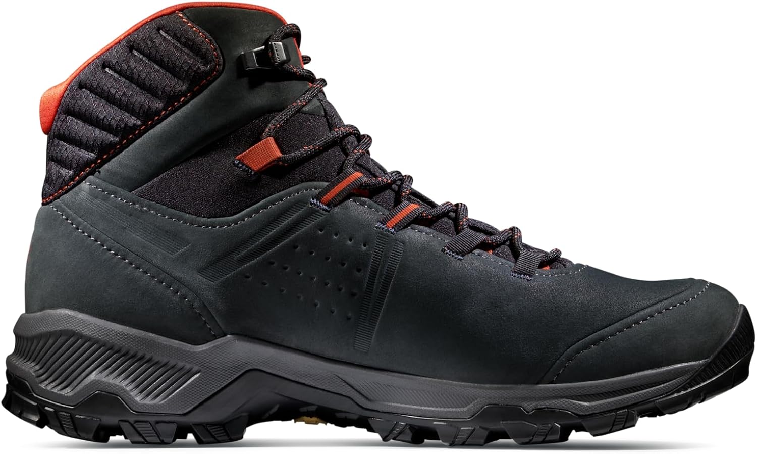 Мужские походные ботинки Mammut Mercury IV Low GTX, титан-ярко-красный, подошва Vibram, 3D мемо-пена, комфорт для дневных походов, черный/красный — фото 2