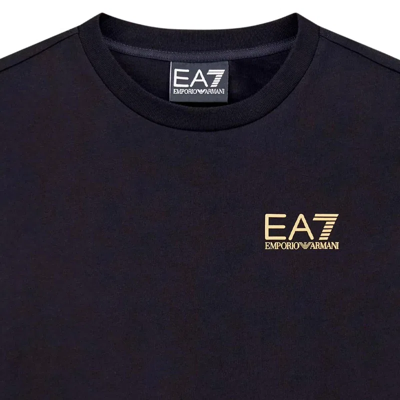 Футболка Regular Fit EMPORIO ARMANI EA7 Kids' Черная — фото 3