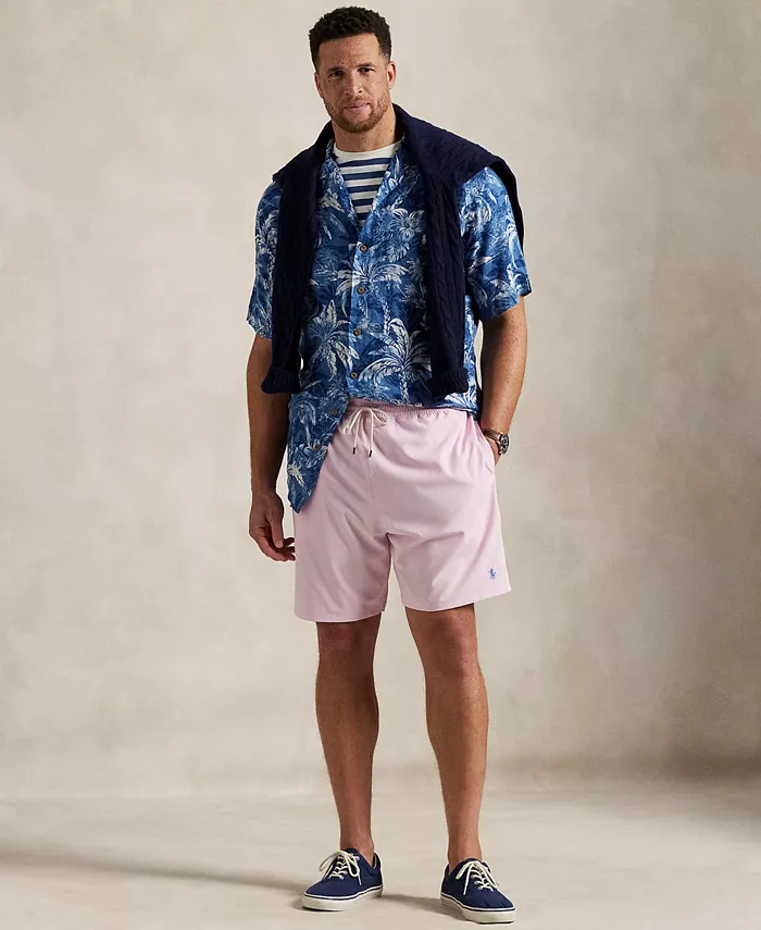 

Мужские плавки Big & Tall Traveler Stretch классического кроя Polo Ralph Lauren, розовый