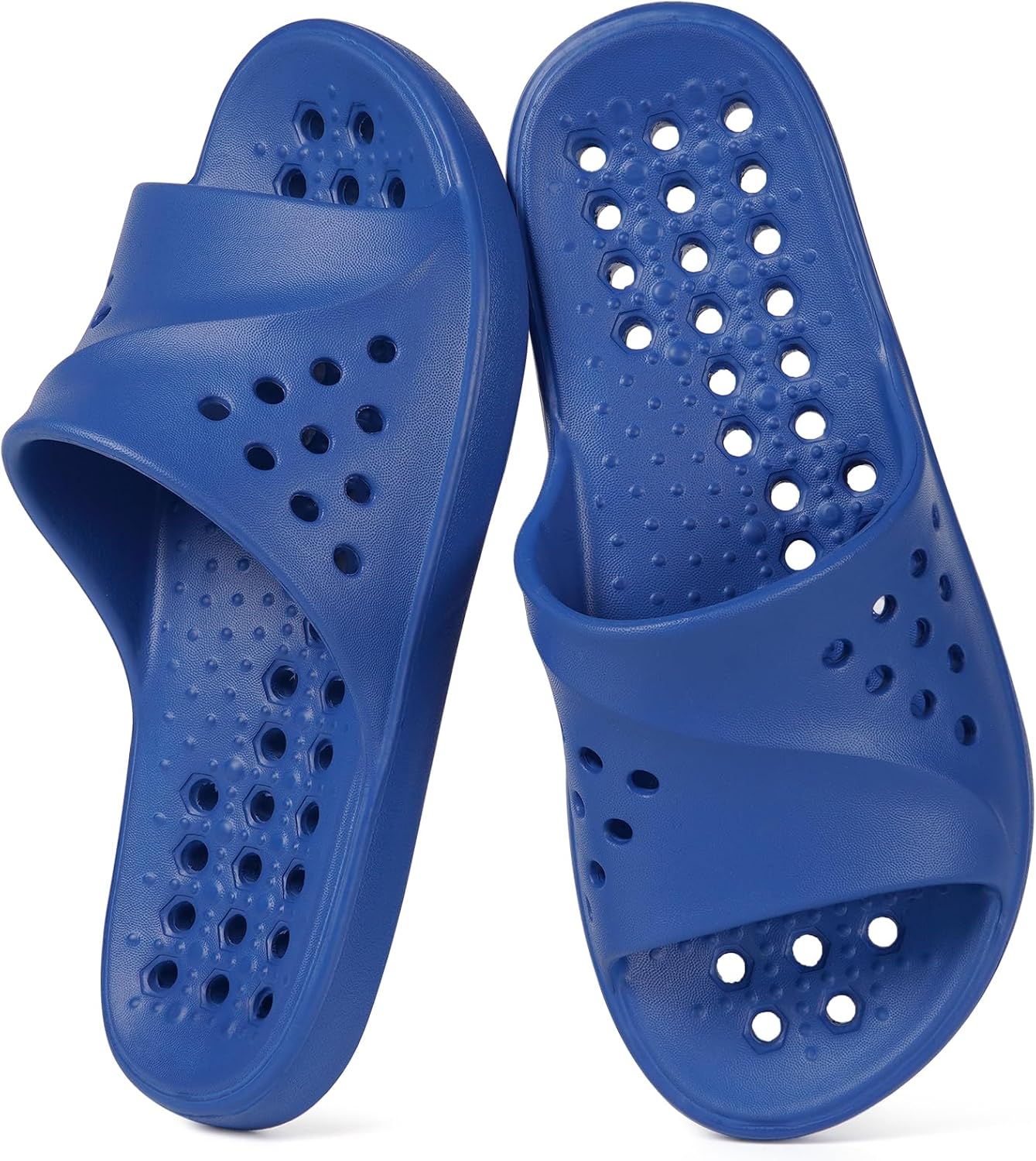 

Шлепанцы для душа Gaatpot для женщин и мужчин, массажные тапочки для бассейна с поддержкой свода стопы, синий