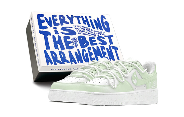 

Кроссовки Nike Air Force 1 Skateboarding Shoes Men Low-top Green/white, светло-зеленый