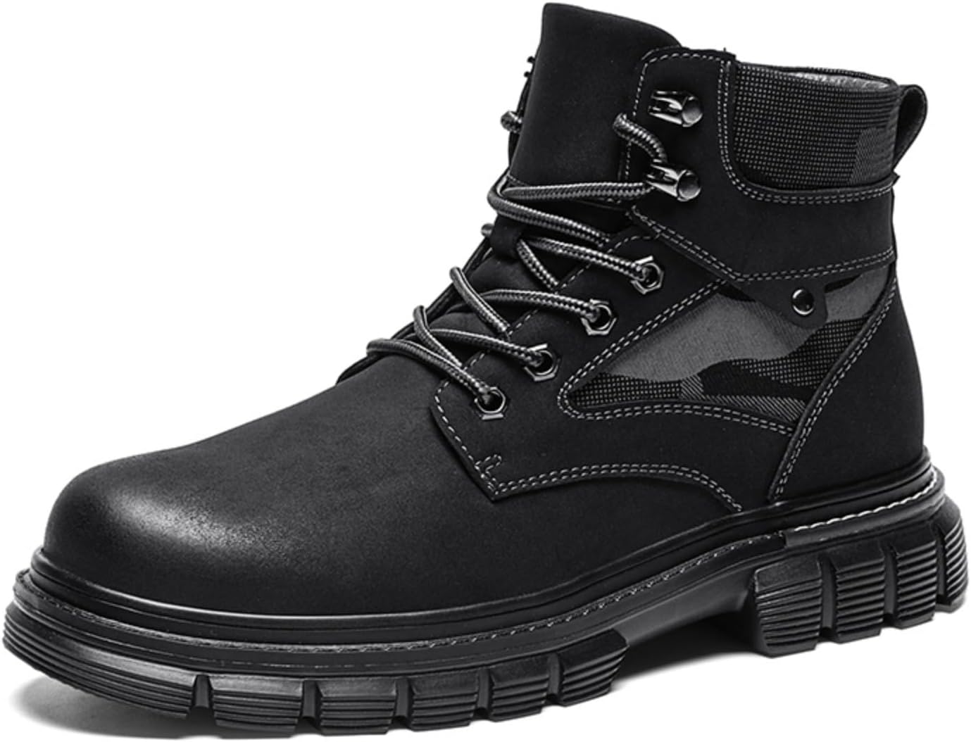 

Мужские желтые камуфляжные ботинки с акцентом, стильные ботинки на шнуровке до щиколотки с прочной подошвой Aokisx