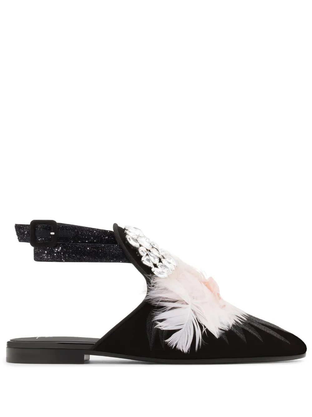 Сандалии Gioia с кристаллами Giuseppe Zanotti, черный