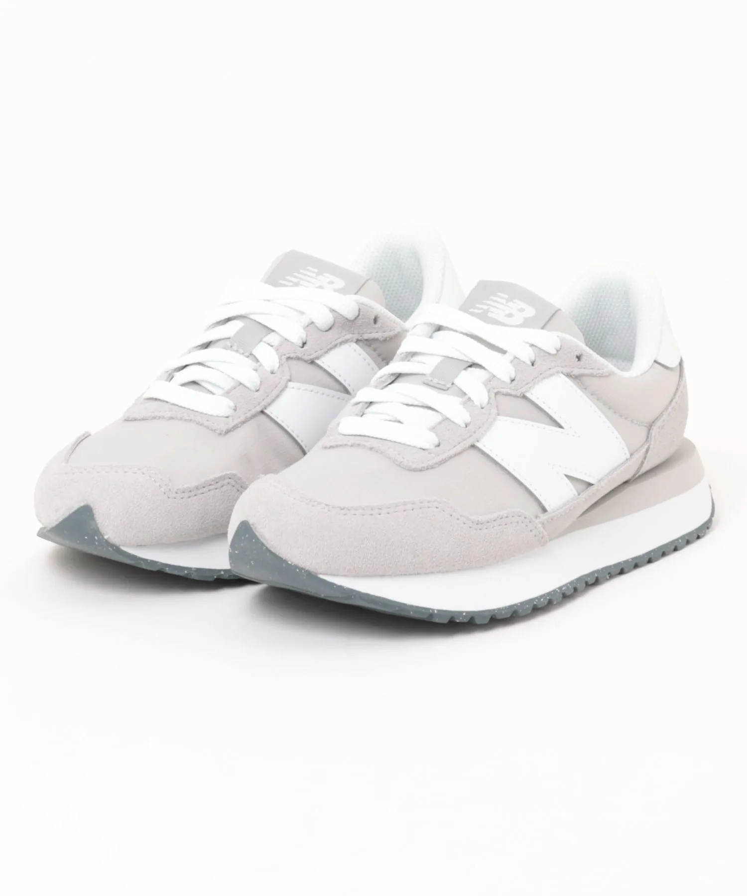 Унисекс кроссовки из замши и нейлона MS237 New Balance серые