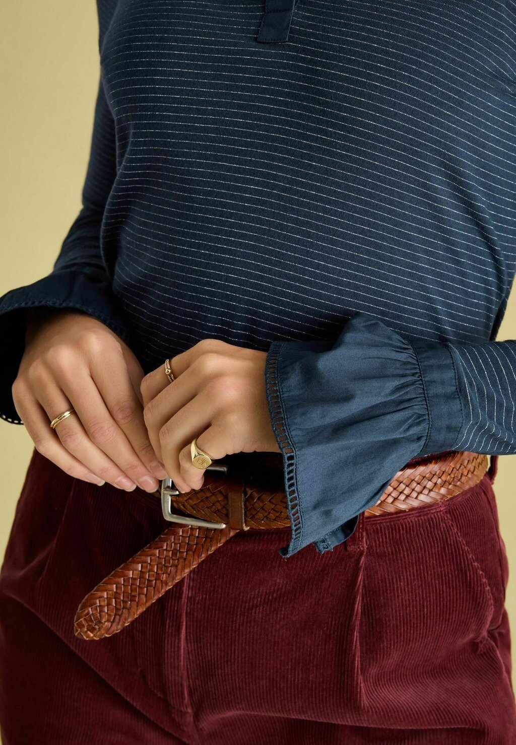 

Блуза REGULAR FIT FRILLED NECK Tom Joule, синий
