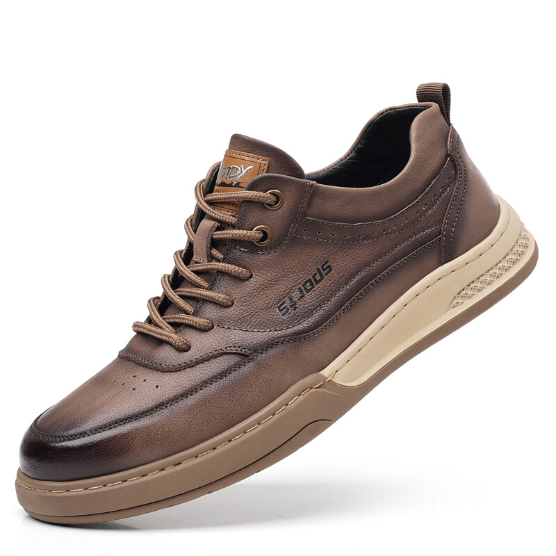 Туфли мужские Men"s Casual Men Low-Top Help, цвет Yellow Brown — фото 2