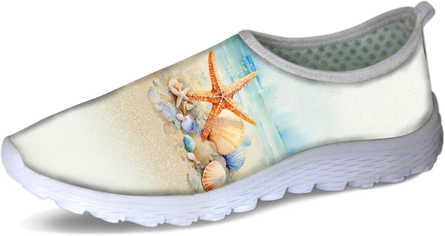 

Кроссовки женские Forchrinse с принтом «корова», обувь без шнурков, милые повседневные кроссовки для ходьбы и бега, легкие, Hawaiian Starfish