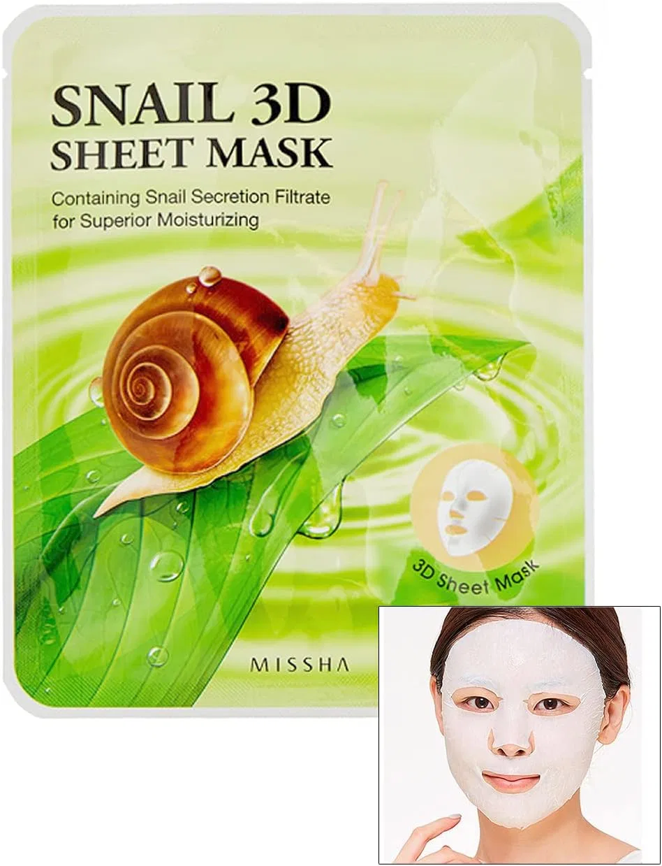 Унисекс 3D тканевая маска Missha Snail Missha