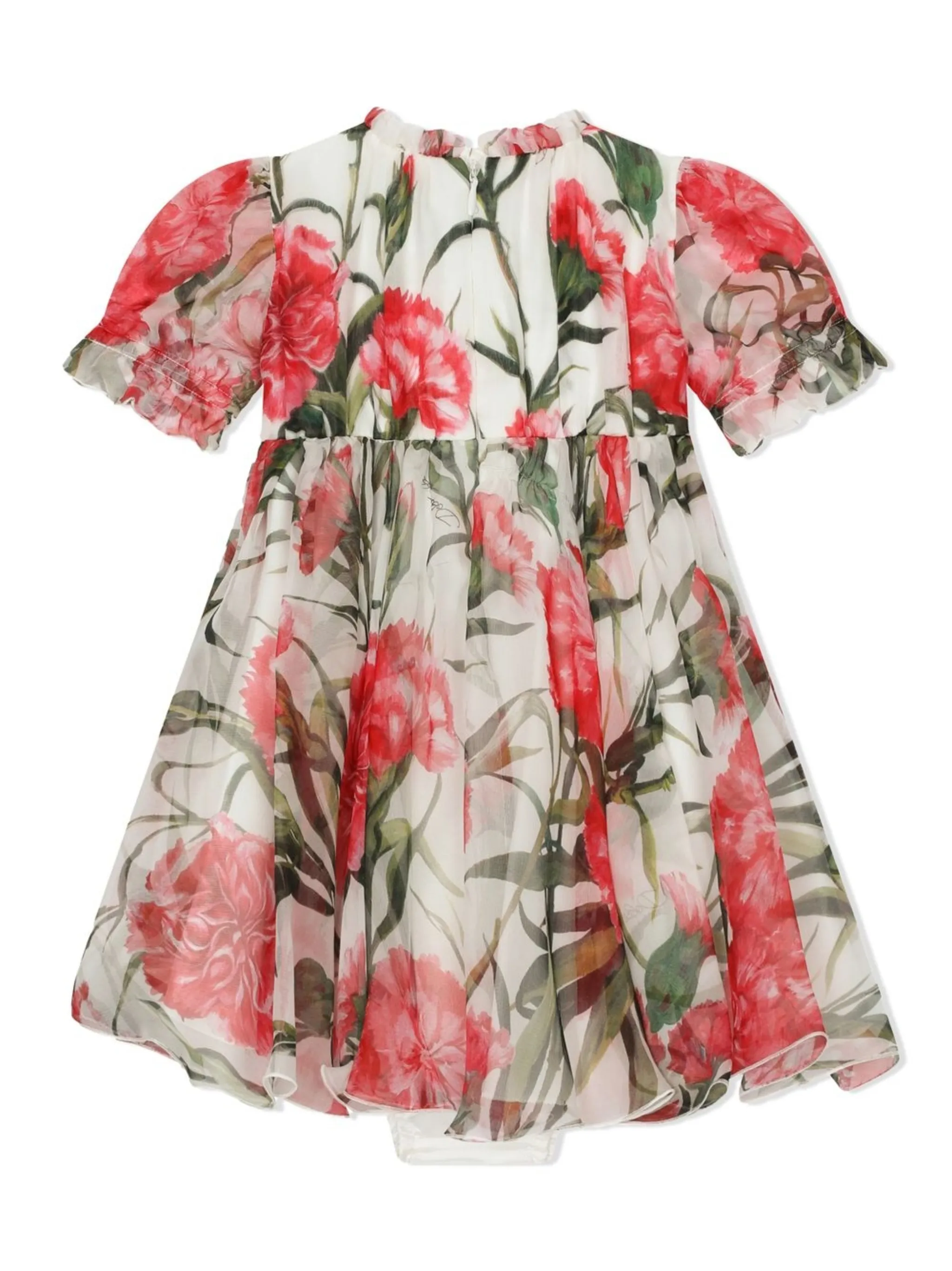 Комплект из блумеров и платья с цветочным принтом Dolce & Gabbana Kids, белый — фото 2