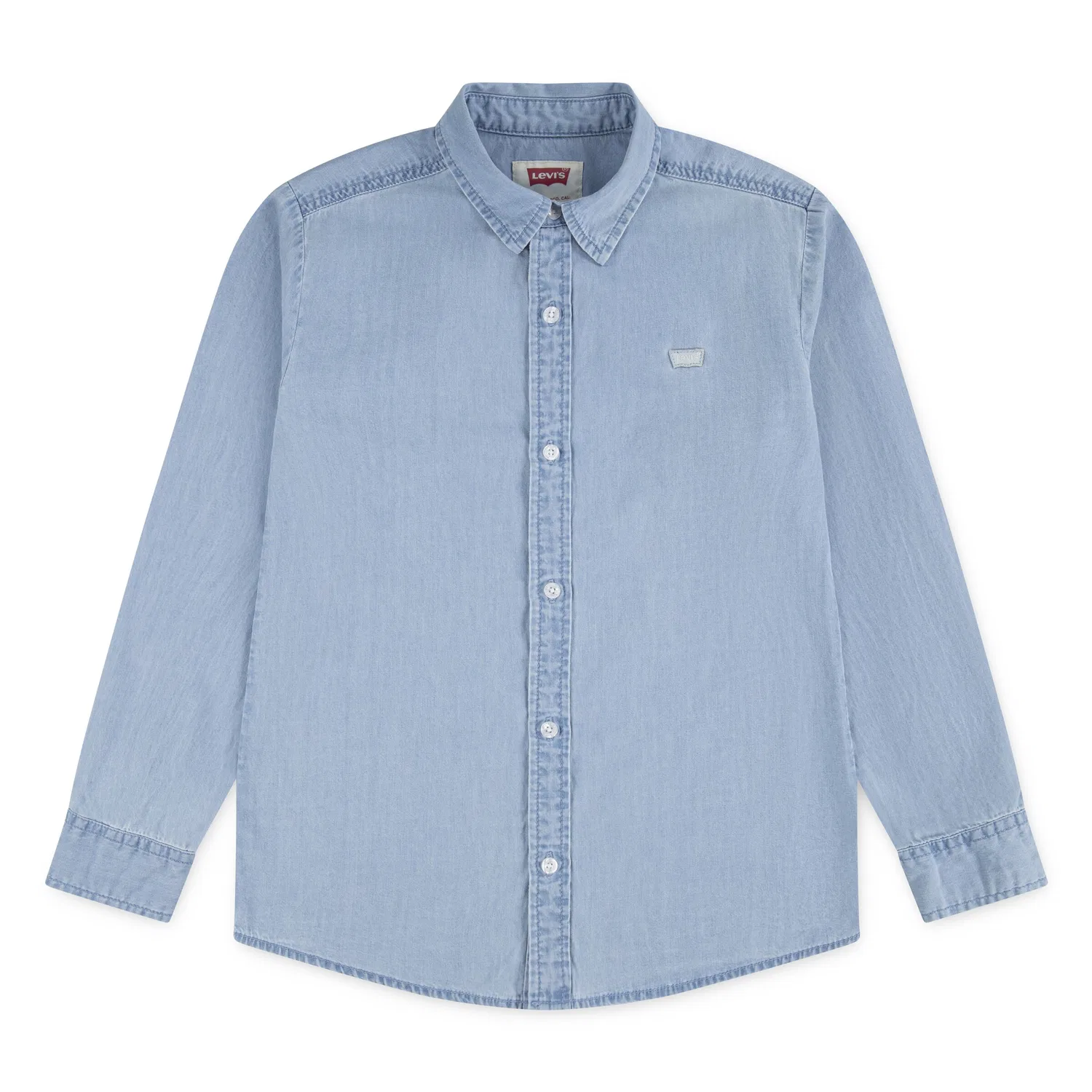Рубашка на пуговицах стандартного кроя Levi'S Kids, Blue Denim — фото 2