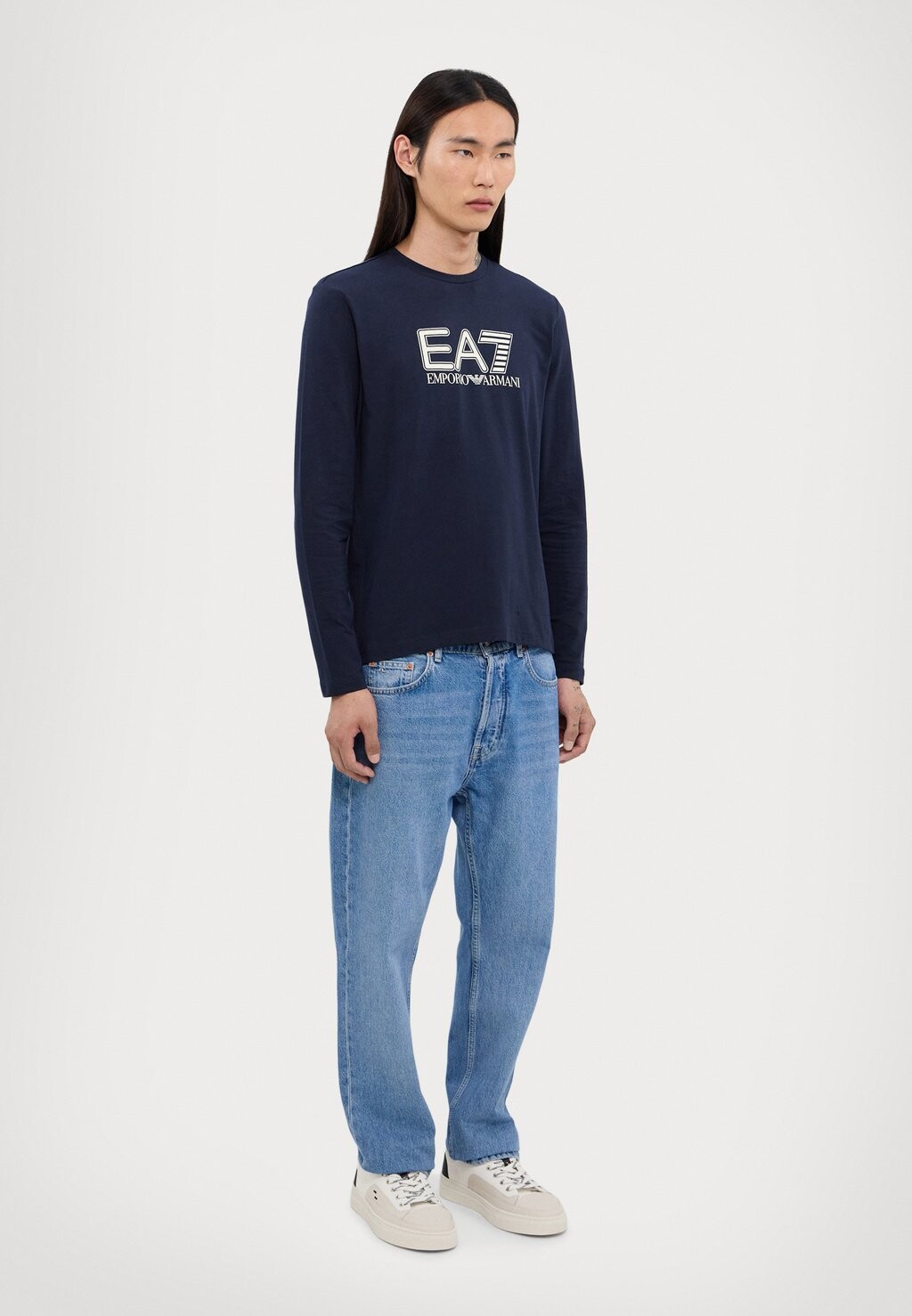 

Футболка с длинным рукавом EA7 Emporio Armani, темно-синий