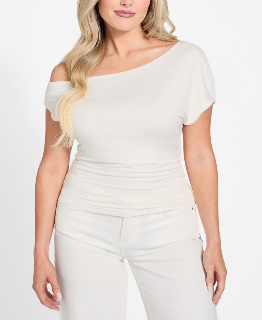 

Женская блузка Miraya с открытыми плечами GUESS, Dove White
