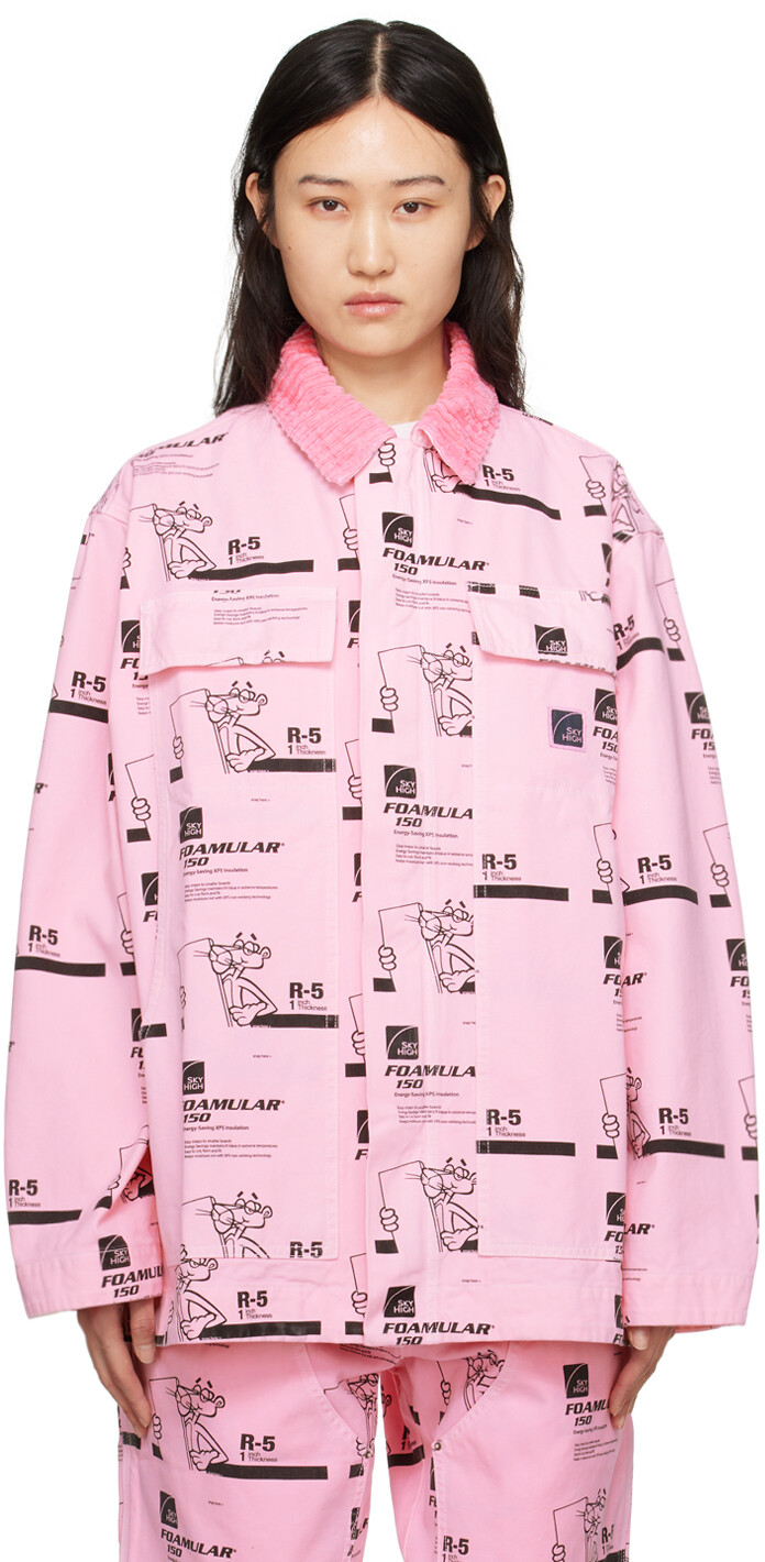 

Розовая утеплительная куртка Sky High Farm Workwear