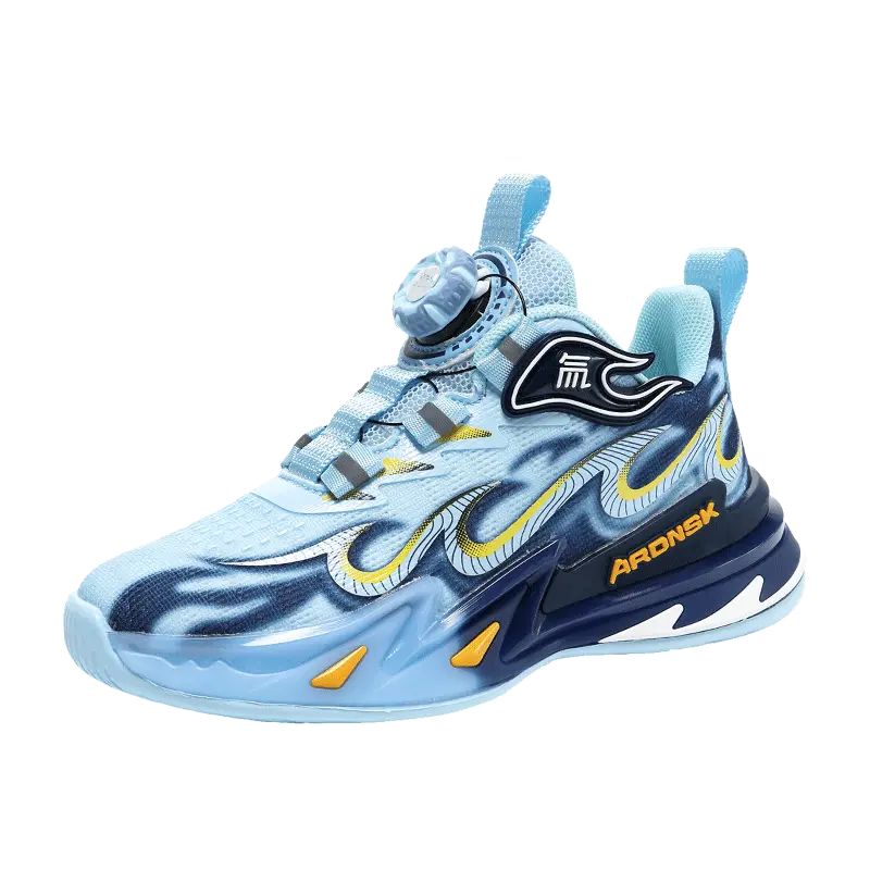

Баскетбольные кроссовки для детей и подростков с противоскользящей амортизацией, износостойкие, дышащие ZHULE, синий