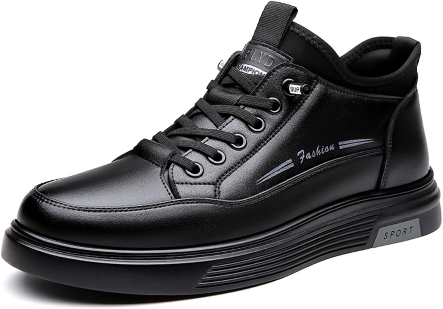 

Мужские оксфорды с увеличивающей рост подошвой, деловой повседневный стиль, без застежки, с шнуровкой, для офиса и ежедневной носки Azttoztto, черный