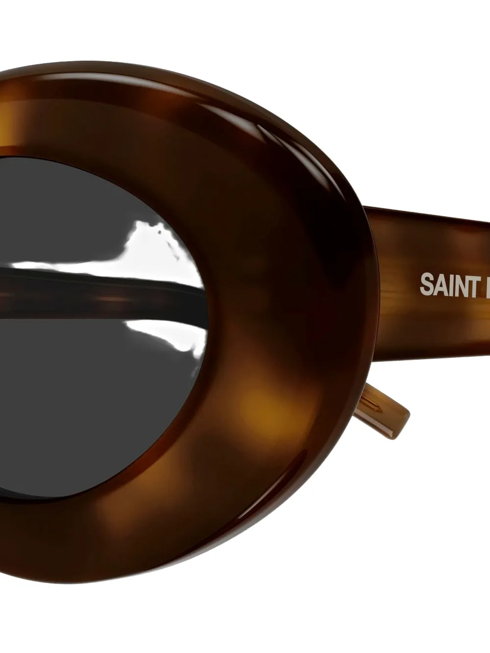 Солнцезащитные очки в круглой оправе Saint Laurent, коричневый — фото 3