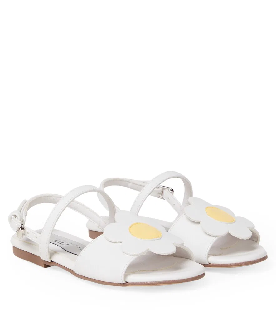 Сандалии с цветочным принтом Stella McCartney Kids, белый