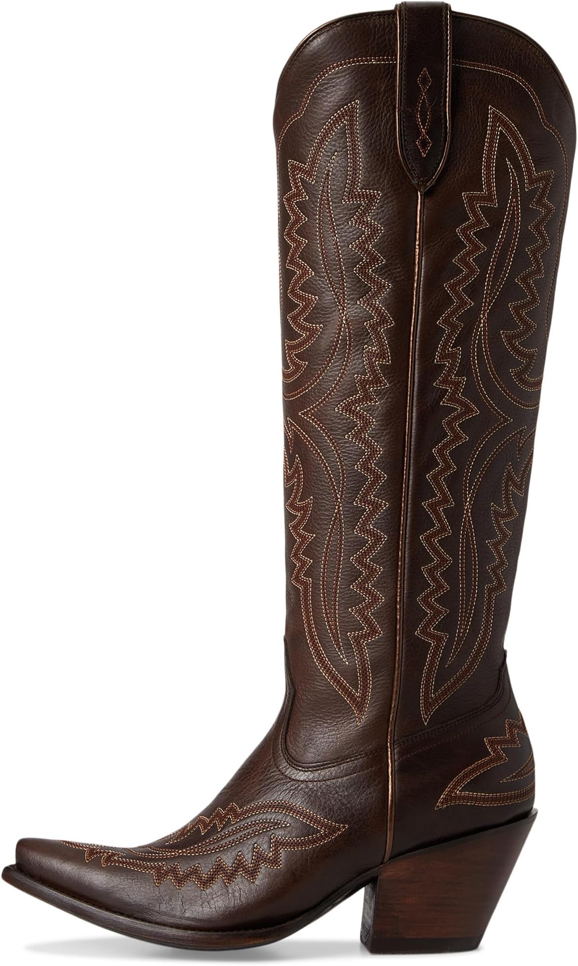 Женские ковбойские сапоги Ariat Casanova кожаные с узором, шоколад — фото 4