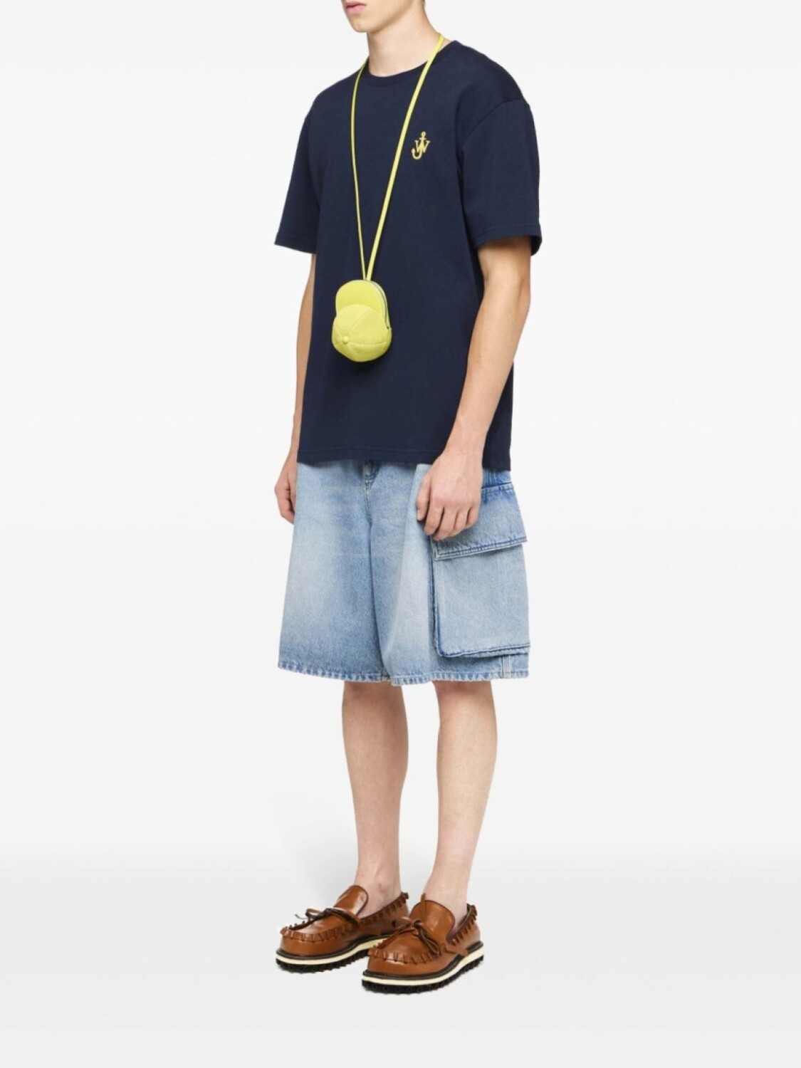 

Футболка с вышитым якорем JW Anderson, синий