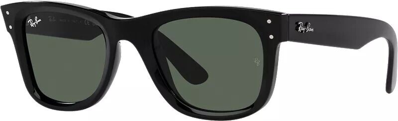 

Солнцезащитные очки Ray-Ban Wayfarer с обратной стороны, черный/темно-зеленый