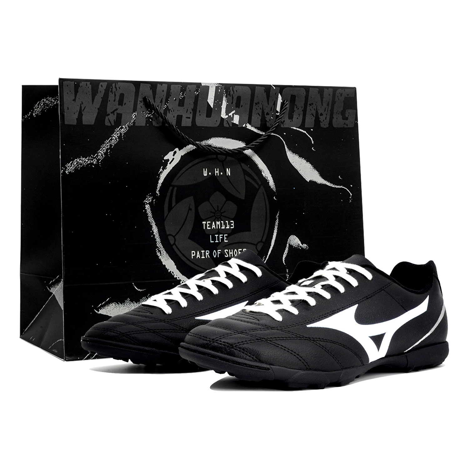 

Mizuno Кроссовки Folgado AS Slip Resistant Abrasion Resistant Soccer Shoes Men's Black White