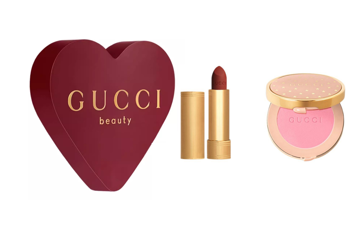 

Набор подарков для макияжа soft matte starlight: бархатная помада 3,5 г, легко растушевывается, натуральная стойкая + румяна starry 5,5 г GUCCI