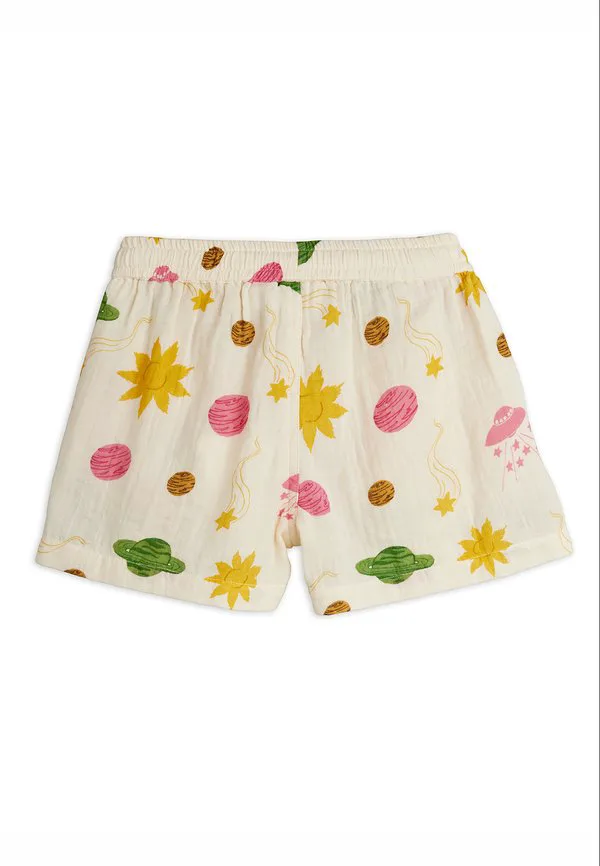 Космические муслиновые шорты Mini Rodini, Off-White — фото 3