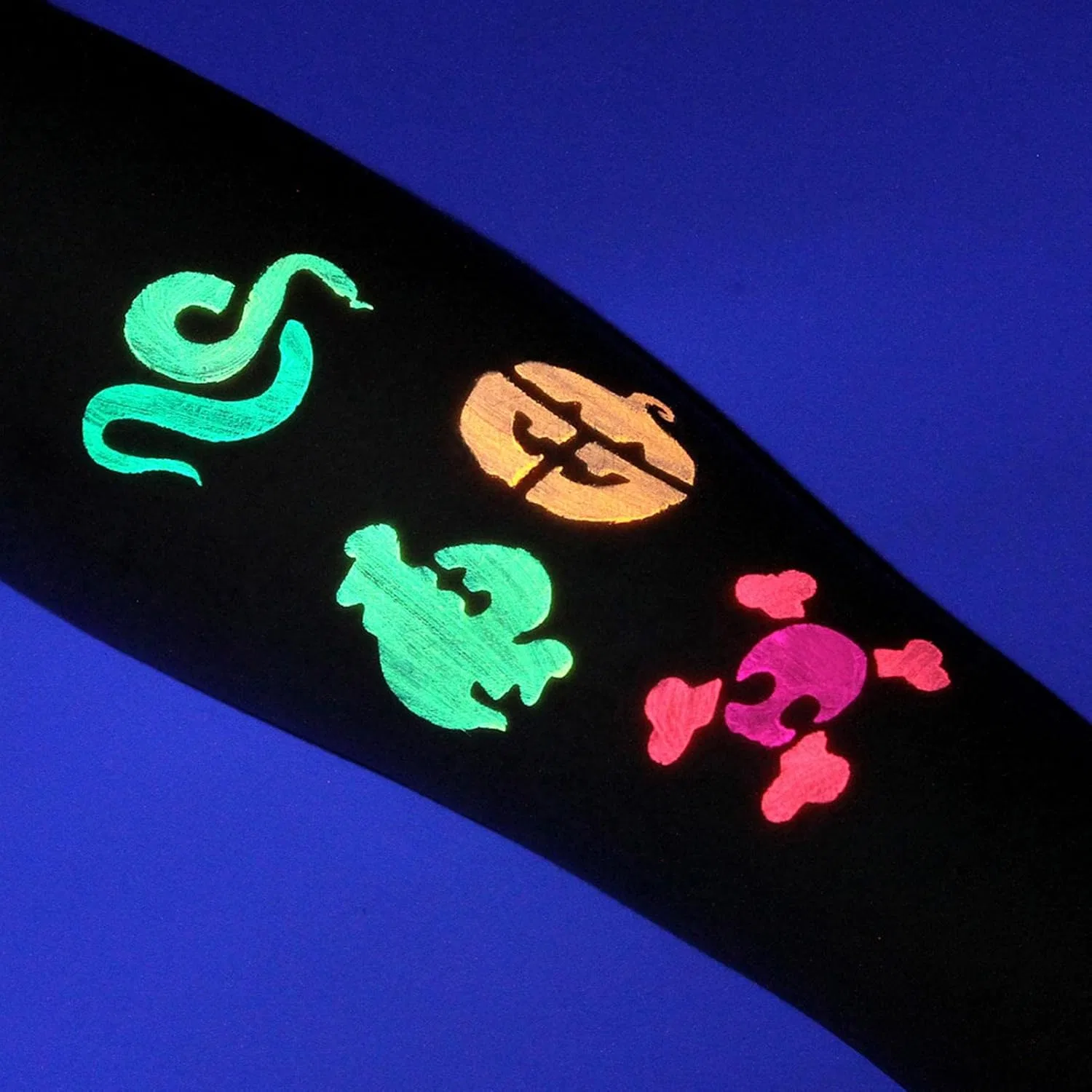 Набор для боди-арта Black Light Face and Body Paint Luganud 8 цветов по 10 мл — фото 2