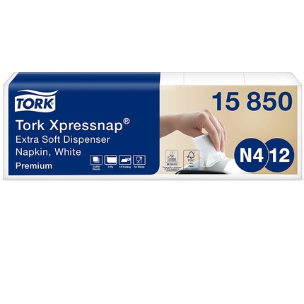 

15850 Xpressnap Extra Soft Диспенсер Салфетка Простая / Белая Tork