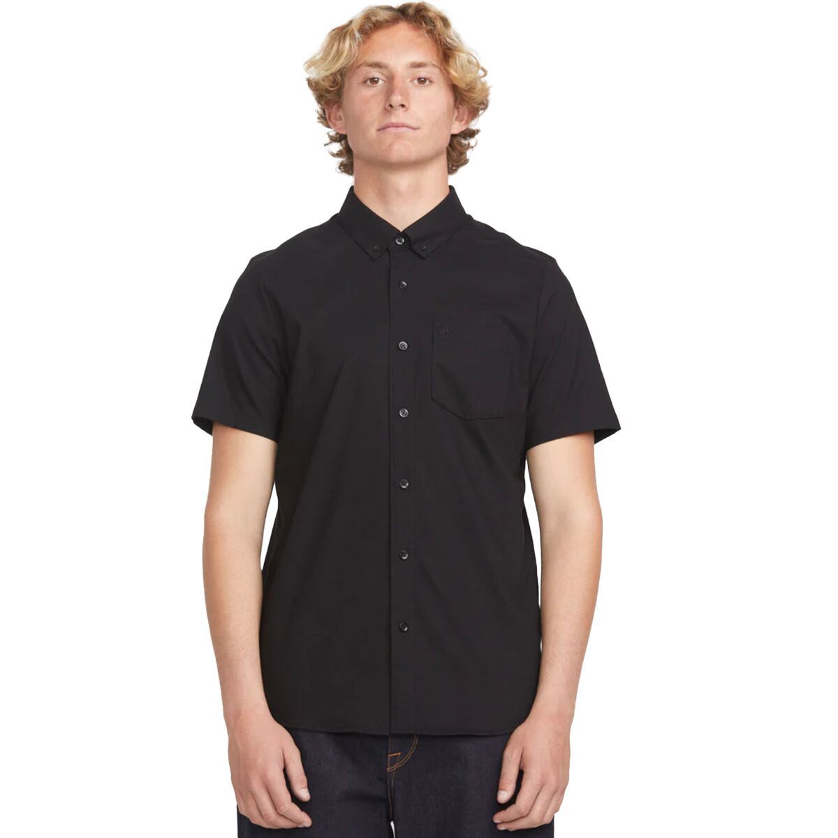 

Эверетт оксфордская рубашка с коротким рукавом Volcom, черный